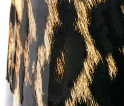 Dehner Metall-Übertopf Panther, bauchig, schwarz/braun