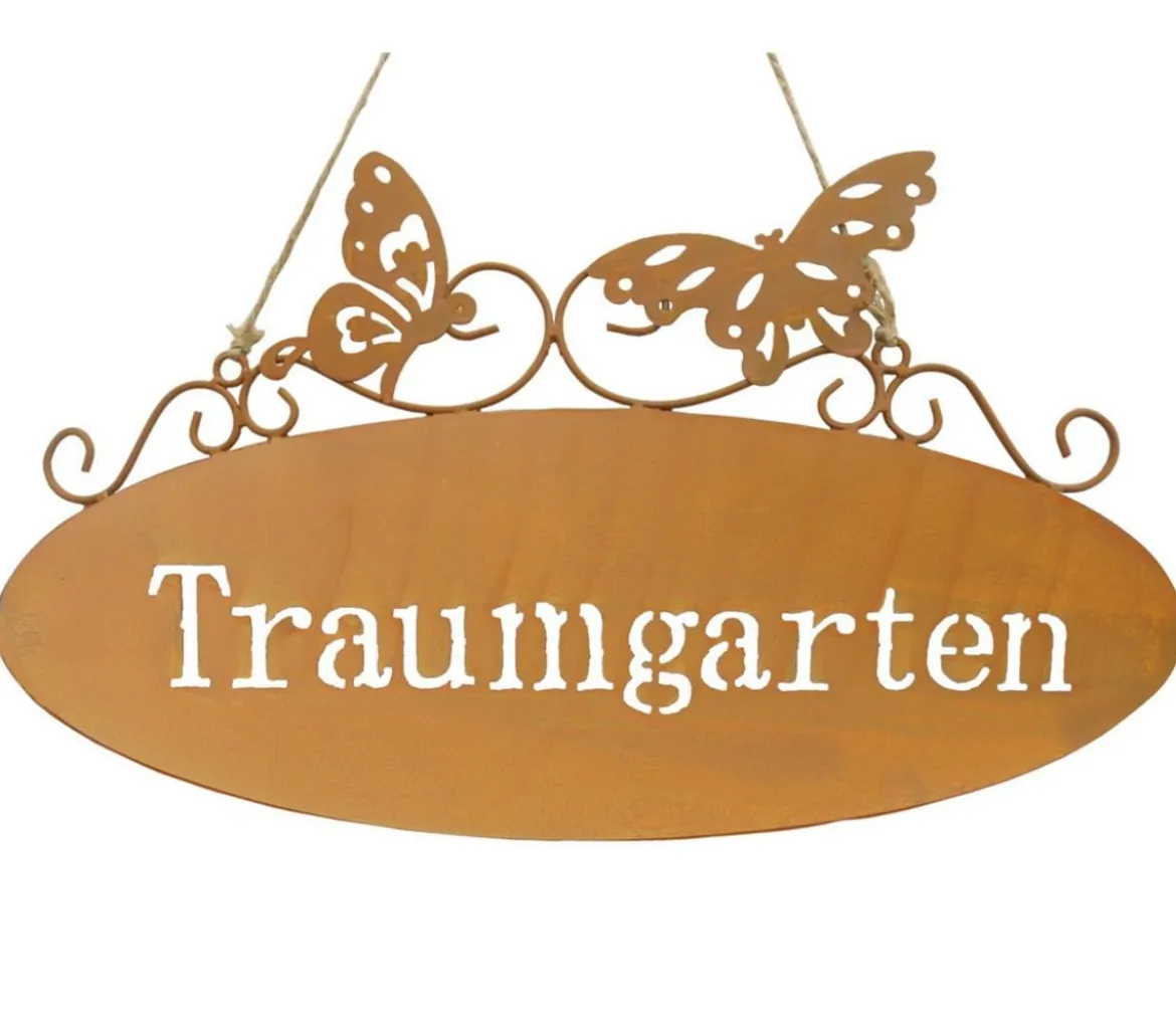 Dehner Metall-Gartenschild Traumgarten