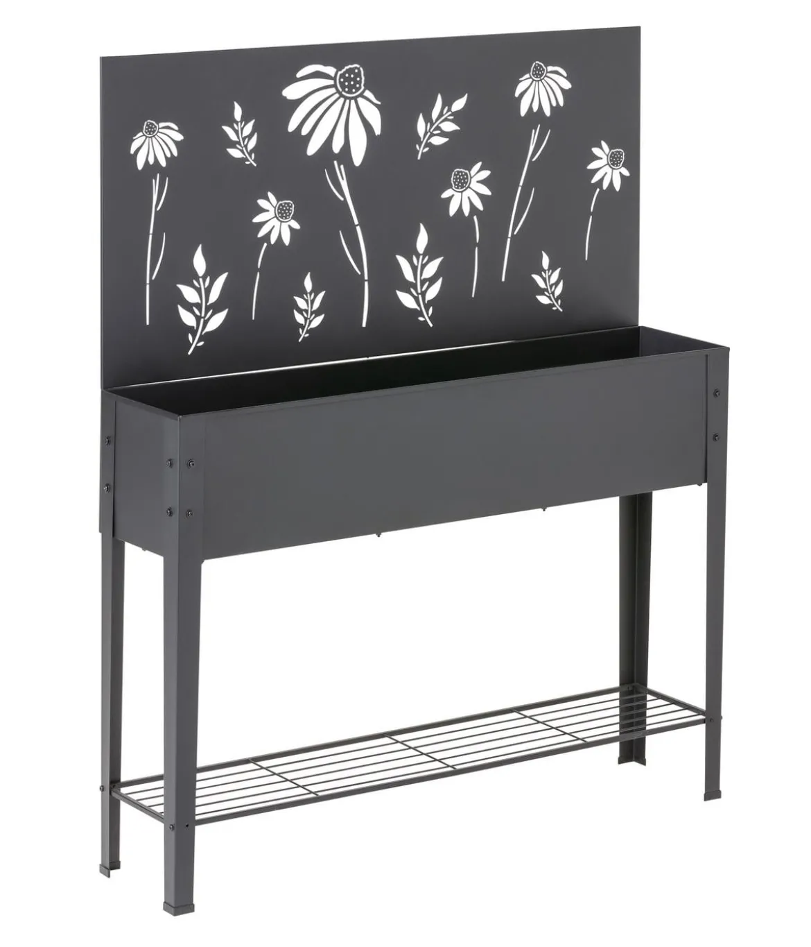 Dehner Metall-Hochbeet Bretagne, schwarz, ca. B115/H143/T27 cm