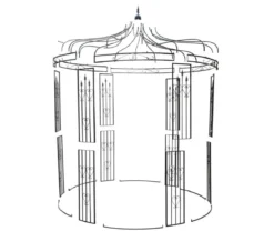 Dehner Metall-Pavillon Canterbury, ca. Ø232/H271 cm