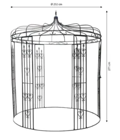 Dehner Metall-Pavillon Canterbury, ca. Ø232/H271 cm