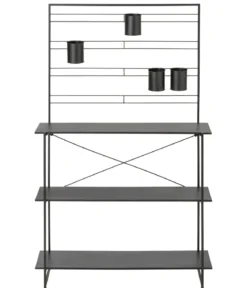 Dehner Metall-Pflanztisch Provence, schwarz, ca. B100/H160/T30 cm
