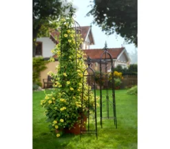 Dehner Metall-Rankobelisk Canterbury, grau