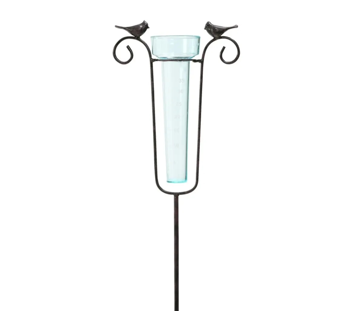 Dehner Metall-Regenmesser Vögel Duo