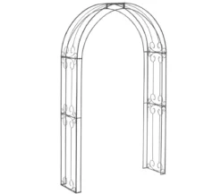 Dehner Metall-Rosenbogen Ornamento, ca. B120/H210/T39 cm