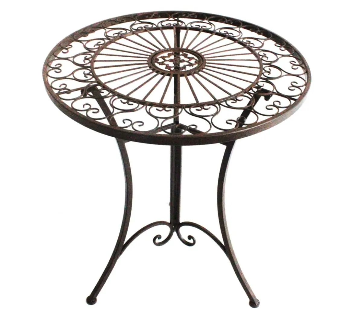 Dehner Metalltisch Antik, ca. Ø61/H72 cm