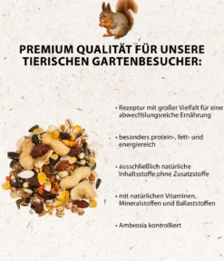 Dehner Natura Premium Eichhörnchenfutter Eichhörnchen-Mix, 600 g