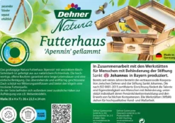 Dehner Natura Premium Futterhaus Apennin, geflammt, ca. B36/H23,5/T34 cm