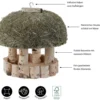 Dehner Natura Premium Futterhaus Stuttgart mit Heudach, ca. Ø29 cm