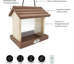 Dehner Natura Premium Futterhaus Arizona, ca. B21/H21/T17 cm