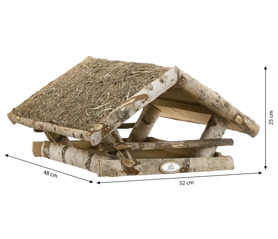 Dehner Natura Premium Futterhaus Nürnberg mit Heudach, ca. B52/H25/T48 cm