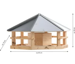 Dehner Natura Premium Futterhaus Sierra Madre, ca. B85/H50/T74 cm
