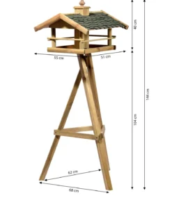 Dehner Natura Premium Futterhaus Kaiserwinkel, inkl. Ständer Ellmau, ca. B68/H144/T62 cm