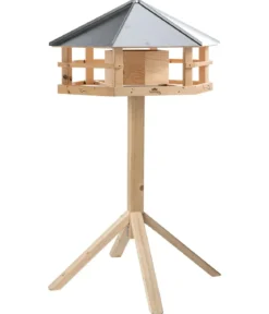 Dehner Natura Premium Futterhaus Sierra Madre, inkl. Ständer Alpstein, ca. B85/H149,5/T84,3 cm