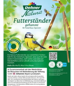 Dehner Natura Premium Futterständer Apennin, geflammt, ca. B70/H111/T70 cm
