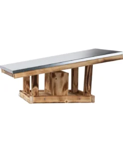 Dehner Natura Premium Futterhaus Rofan, geflammt, braun, ca. B64/H30,2/T56 cm