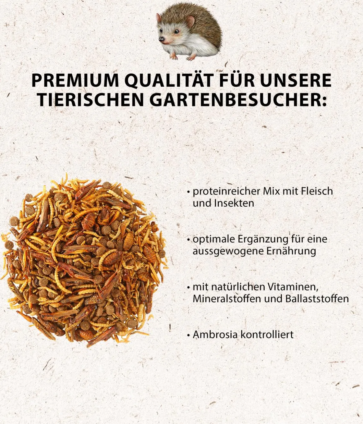 Dehner Natura Premium Igelfutter-Set, 3-teilig