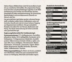 Dehner Natura Premium Igelfutter Igel-Kekse mit Regenwürmern
