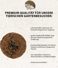 Dehner Natura Premium Igelfutter Igel-Kekse mit Regenwürmern