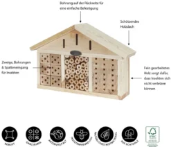Dehner Natura Premium Insektenhotel Quinta, ca. B39/H26/T13 cm