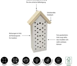 Dehner Natura Premium Insektenhotel Eucera, ca. B16/H30,5/T9,5 cm