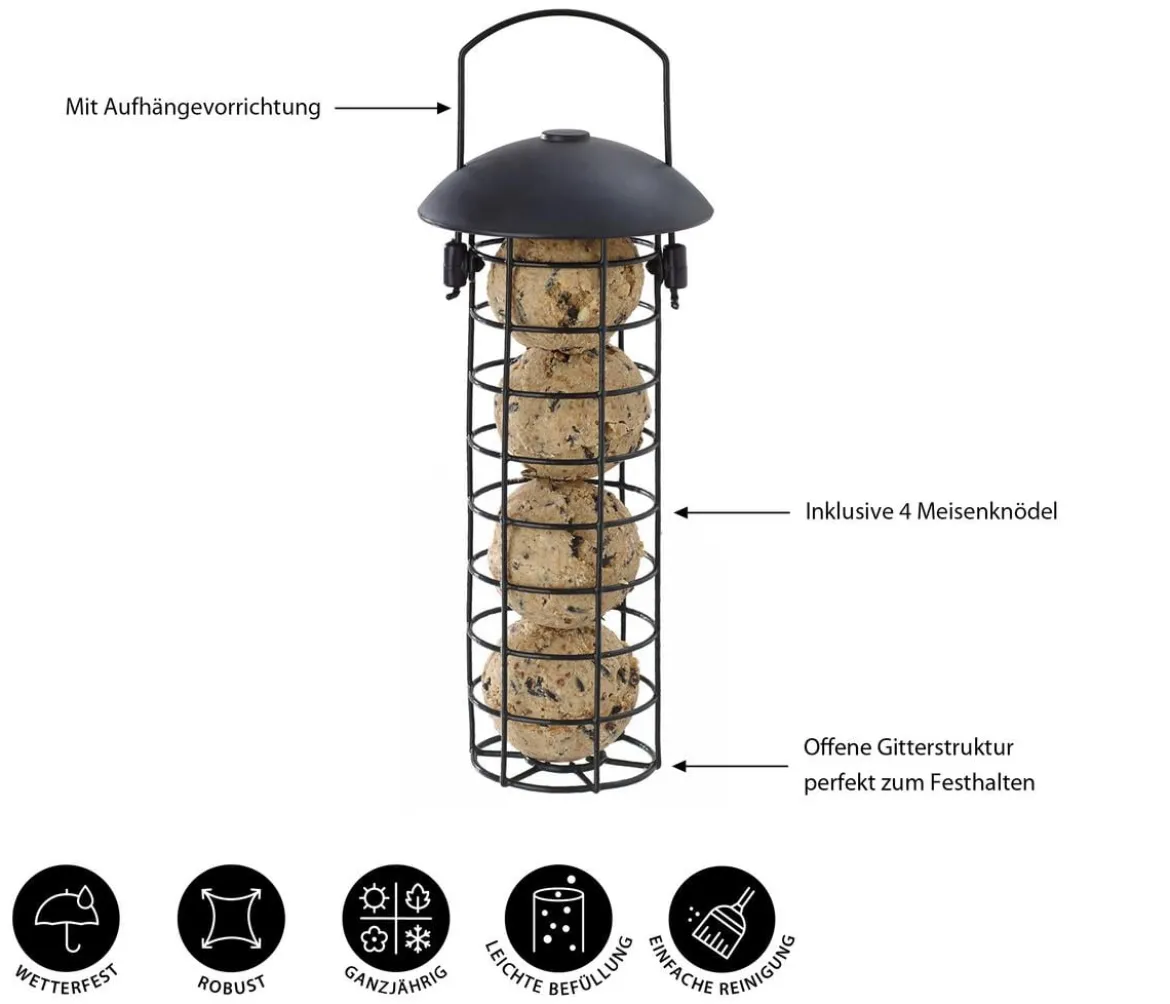 Dehner Natura Premium Meisenknödel-Säule gefüllt