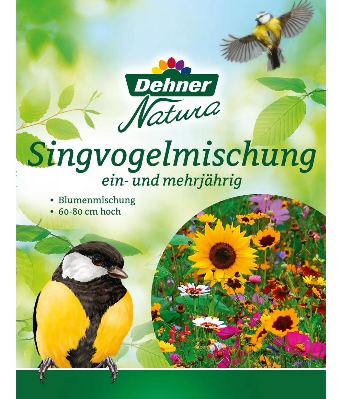 Dehner Natura Premium Samen Blumenmischung 'Singvogelmischung', 60 - 80 cm hoch