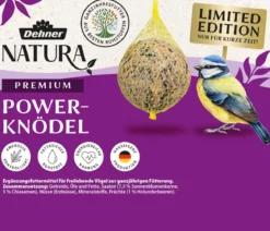 Dehner Natura Premium Wildvogelfutter Power-Meisenknödel im Eimer, mit Netz, 30 Stk.