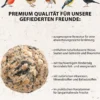 Dehner Natura Premium Wildvogelfutter Mohn-Meisenknödel im Eimer, mit Netz, 30 Stk.
