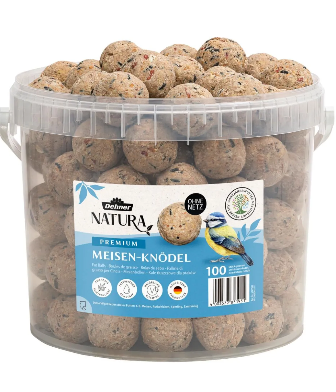 Dehner Natura Premium Wildvogelfutter-Set, Meisenknödel & Streufutter, 2-teilig
