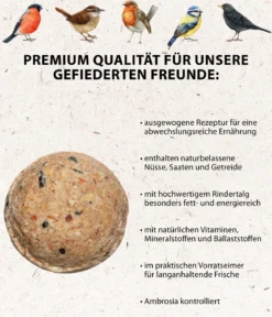 Dehner Natura Premium Wildvogelfutter-Set, Meisenknödel & Weichfutter, 2-teilig