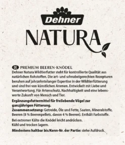 Dehner Natura Premium Wildvogelfutter Beeren-Meisenknödel im Karton, ohne Netz, 100 Stk.