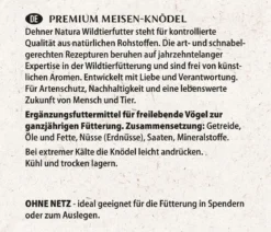 Dehner Natura Premium Wildvogelfutter Meisenknödel im Karton, ohne Netz