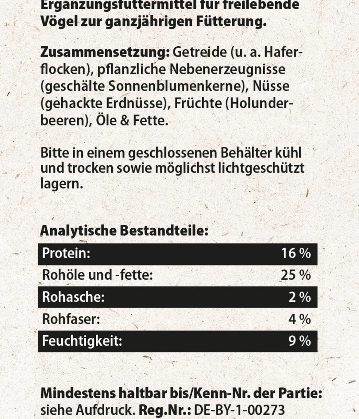 Dehner Natura Premium Wildvogelfutter Ganzjahresfutter Terrassen-Mix, 900 g