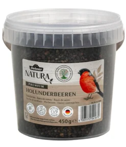 Dehner Natura Premium Wildvogel Ganzjahresfutter Holunderbeeren, 450 g