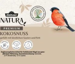 Dehner Natura Premium Wildvogelfutter Kokosnuss