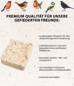 Dehner Natura Premium Wildvogel Futtertafel mit Beeren, 12x300 g