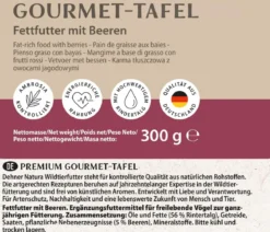 Dehner Natura Premium Wildvogel Futtertafel mit Beeren, 12x300 g
