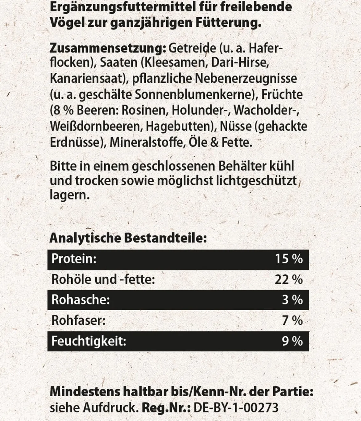 Dehner Natura Premium Wildvogelfutter Ganzjahresfutter Aktiv-Mix, 900 g