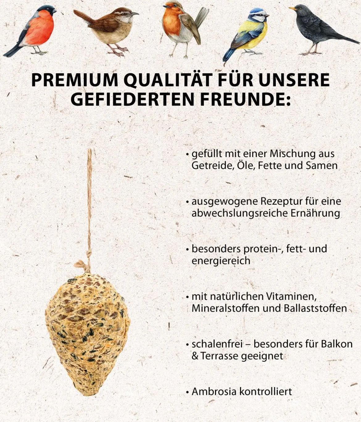 Dehner Natura Premium Wildvogelfutter Pinienzapfen