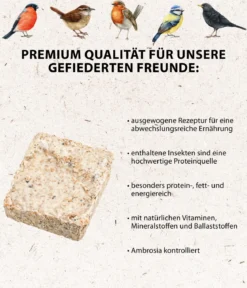 Dehner Natura Premium Wildvogelfutter Futtertafel mit Insekten, 12x300 g