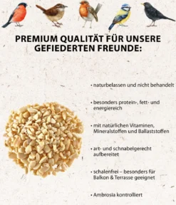 Dehner Natura Premium Wildvogelfutter Gehackte Erdnüsse