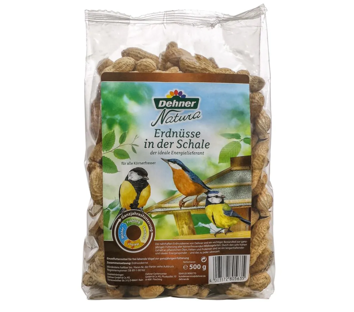Dehner Natura Premium Wildvogelfutter Erdnüsse in der Schale, 500 g