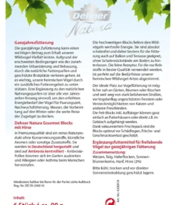 Dehner Natura Premium Wildvogelfutter Gourmet Blocks mit Hirse, 6 Stk á ca. 90 g