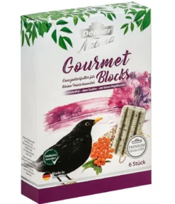 Dehner Natura Premium Wildvogelfutter Gourmet Blocks mit Vogelbeeren, 6 Stk á ca. 90 g