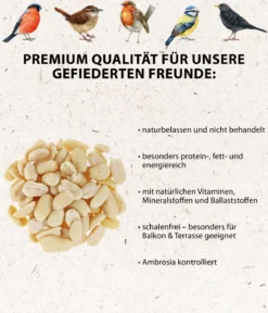 Dehner Natura Premium Wildvogelfutter Halbe/Ganze Erdnüsse, 5 l