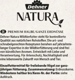 Dehner Natura Premium Wildvogelfutter Halbe/Ganze Erdnüsse, 5 l