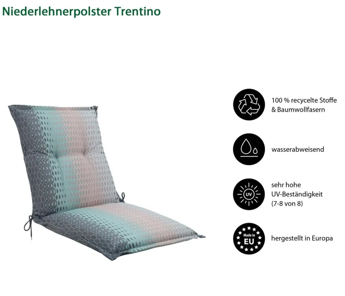 Dehner Niederlehnerauflage Trentino, ca. B50/H6/T100 cm