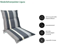 Dehner Niederlehnerauflage Ligura, ca. B50/H6/T100 cm