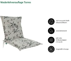 Dehner Niederlehnerauflage Torres, ca. B50/H6/T100 cm